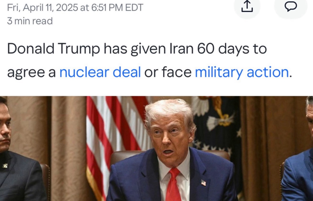 🛑 Trump paralajmëroi: “60 ditë ose luftë!” Sot është dita e 60-të… dhe Lufta nisi!