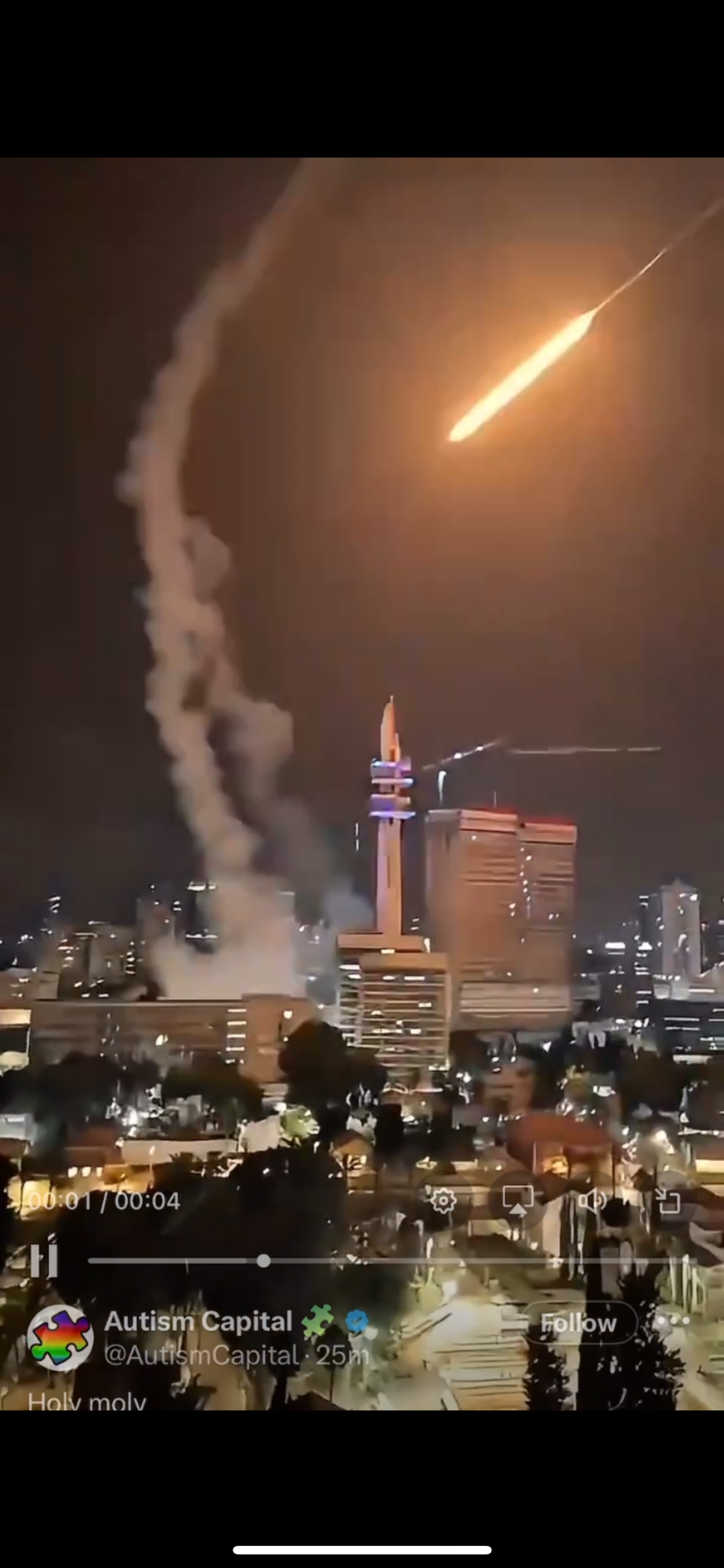 Del video tronditëse: Momenti kur raketat iraniane godasin Izraelin – pamje të frikshme! ( video )