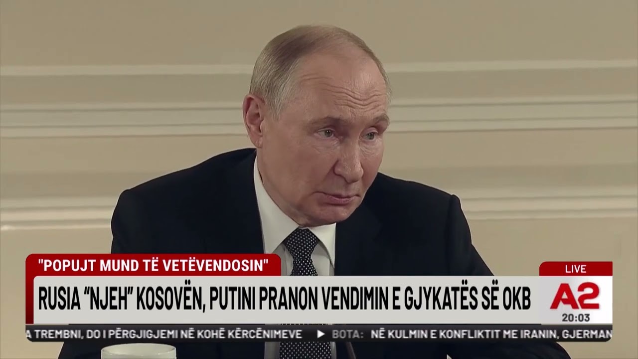 “Popujt kane te drejte te vendosin”, Rusia “njeh” Kosovën, Putini ben deklaraten